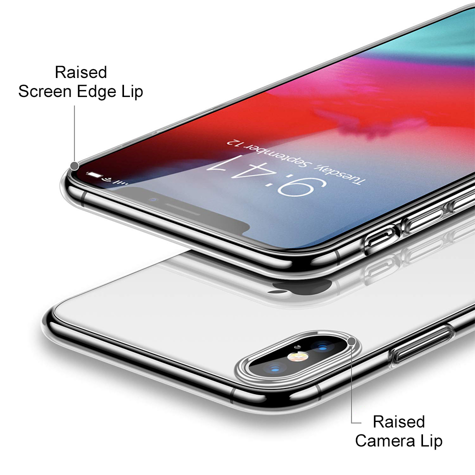 X-Level Flexi Slim Gel Case for Apple iPhone Xs Max - Clear (Gloss Grip)